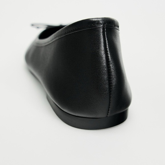ZARA LEATHER BALLET FLATS - Picture 4 of 10